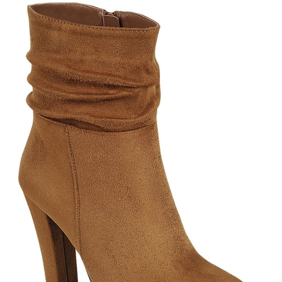 *Sunday sale price firm* Tan gathered ankle bootie - Picture 3 of 4